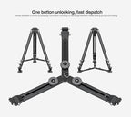 Leofoto LVC-193C Carbon Fiber Twin Leg Video Tripod+BV-15 Fluid Head - Image 9