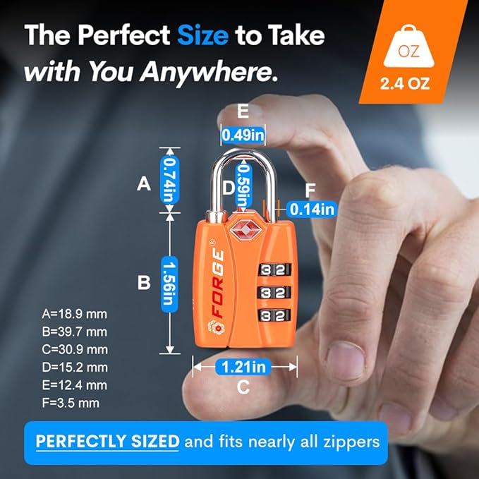 Forge TSA Luggage Combination Lock - Image 4