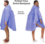 PTEROMY Hooded Rain Poncho for Adult - Image 3