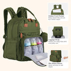 BabbleRoo Extra Large Diaper Bag Backpack, Expandable Baby Bag - Image 5