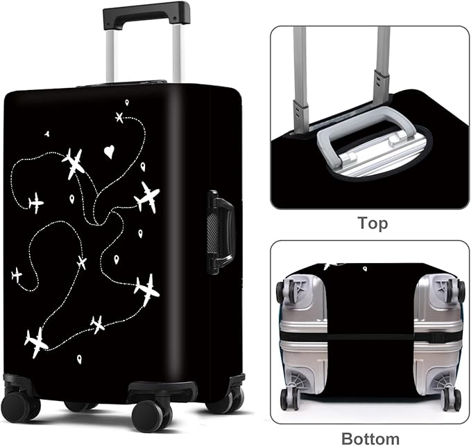 Luggage Cover Washable Suitcase Protector Anti-Scratch, Stretchable Fit - Image 3