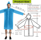 Rain Coats - Reusable EVA Rain Ponchos - Image 2