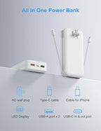 Portable Charger with Wall Plug, 20000mAh USB C Power Bank Fast Charging - Image 9