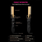 Electric Hot Comb Hair Straightening Heat Pressing Comb Ceramic Curling Flat Iron Curlers Designed Hair Hot Comb Straightener,Portable Travel Anti-Scald Beard Straightener Press Comb