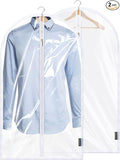 BALEINE 40'' Clear Garment Bags, 2 Packs PEVA Dress Bag by BALEINE