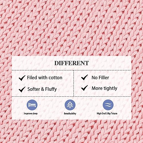 Knitted Weighted Blanket (34-light Pink / 60" x 80" | 15lbs)