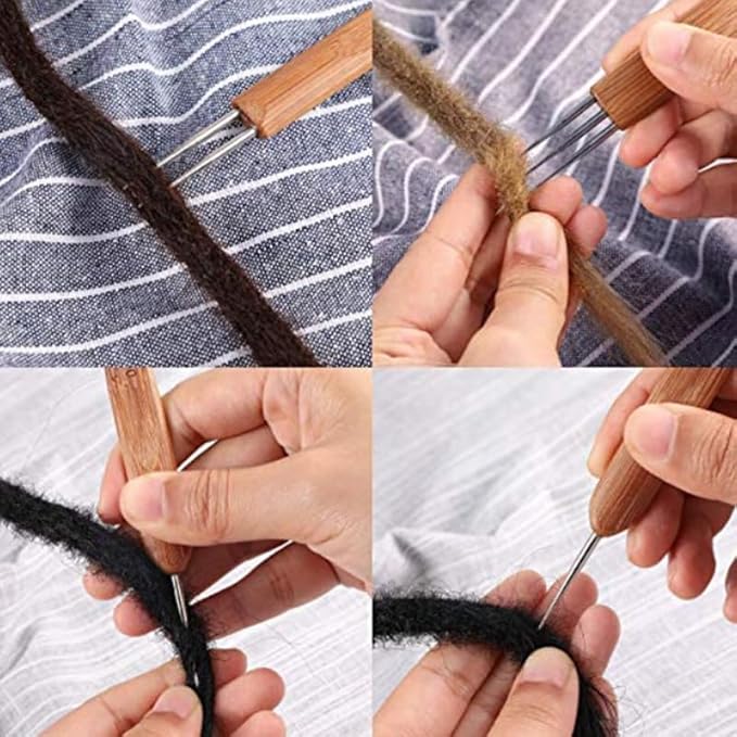 Knitting Tools Wig Dreadlocks Styling Tools Appliances Brown (0.5mm,Brown Two Heads)