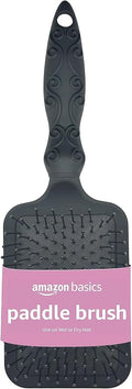 Amazon Basics Paddle Brush for Hair, Gentle Detangling, Wet or Dry Hair, Tangle-Free with Flexible Bristles