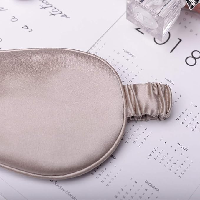 Silk Sleep Mask Light Blocking Luxury 100% Mulberry 19mm Silk Eye Mask Eye - Image 5