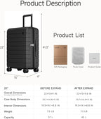 LUGGEX Carry On Luggage HUP3, Accelerate Access - Image 8