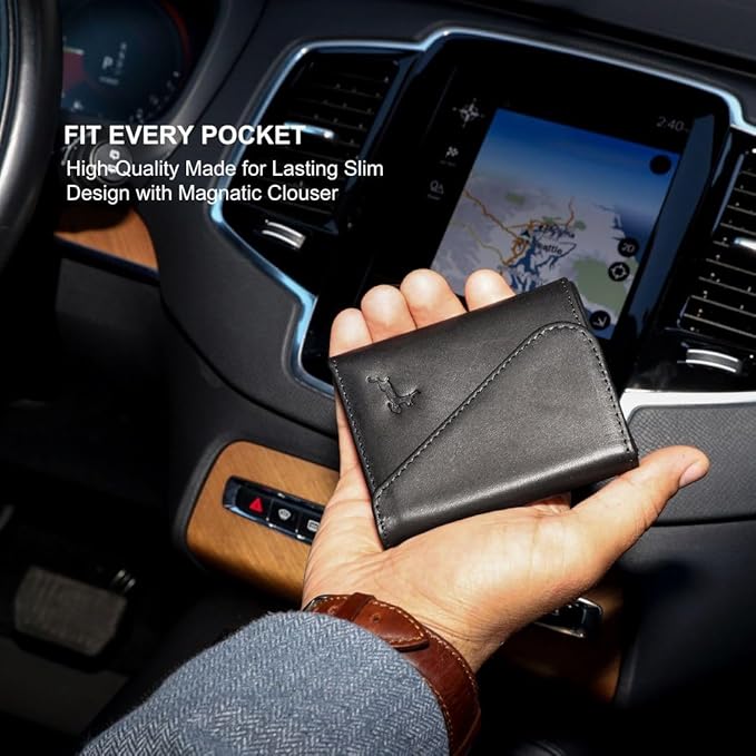 Leather RFID Wallet for Men, Slim Leather Mens Wallet, Handcraft Men's Wallets - Image 6