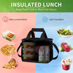 iknoe Large Foldable Cooler Bag, 8.5L Insulated Lunch Bag, Leakproof Lunch - Image 2