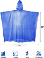 SaphiRose Disposable Rain Ponchos Emergency Clear Poncho - Image 4