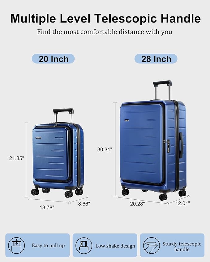 Luggage Sets 2 Pieces, 20 Inch Carry On Luggage and Expandable 28 Inch Checked - Image 8