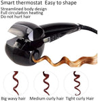 Hann Hair Curler, LCD Pro Salon Automatic Ceramic Roller Wave Machine Styler, Black, 1 Count (Pack of 1)
