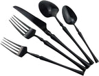 Gugrida 20 piece Black Flatware Set 304 Stainless Steel Fork Spoon Cutlery - Image 3