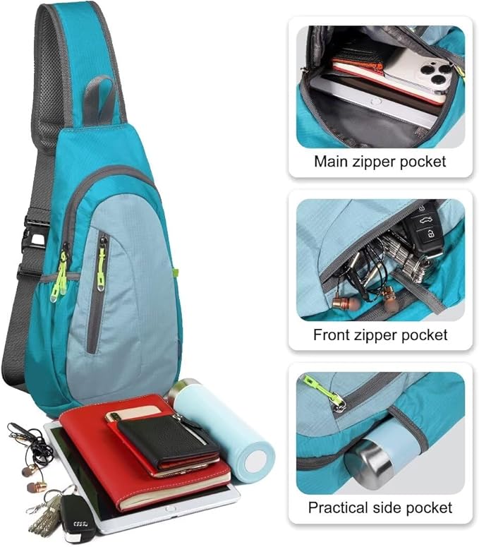 TITECOUGO Small Sling Bag, Lightweight Crossbody Backpack - Image 2