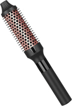 hopopower 1.25/1.5 Inch Curling Iron Brush Ceramic Double PTC Heated Round Hair Curling Comb, Tourmaline Ionic Hot Hair Curler Thermal Brush for Traveling (1.25inch)