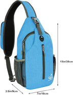 WATERFLY Crossbody Sling Backpack Sling Bag Travel Hiking Chest Bag Daypack - Image 5