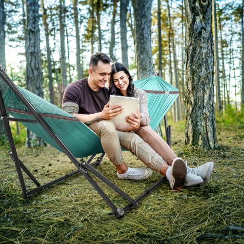 Universal Double Hammock with Stand Included Foldable (1. Sky)