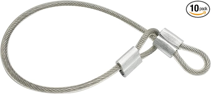 10 Pcs 2mm Wire 24 inch Vinyl Coated Stainless Steel Cable by Floyutin