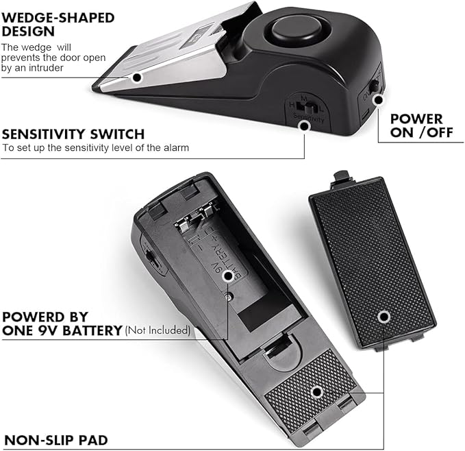 Door Stop Alarm, Door Stopper Security - Image 2