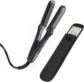 LOVANI Mini Flat Iron 0.5 inch, Dual Voltage Travel Hair Straightener for Short to Medium Hair & Bangs, Small Size Ceramic Tourmaline 3D Floating Plates, Heat‑Resistant Pouch Included