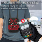 elzama Travel Neck Wallet, Neck Passport Holder, RFID Blocking Passport Wallet - Image 3