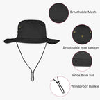 Sun Hats for Men Women Boonie Hat Foldable Fishing Hat UPF 50+ Bucket Hat for - Image 4
