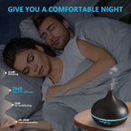 SACATR 550ml Oil Diffuser with 15x10mL Essential Oils, Ultrasonic Technology, Remote Control for Home Office