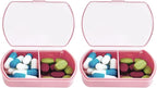 2PCS Small Pill Case Travel Pill Box Cute Pill Organizer by INVODA