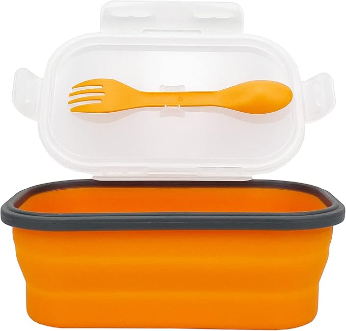 Silicone Lunch Container Bento Box, Collapsible Food Storage Containers by CCyanzi