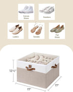 StorageWorks Shoe Organizer for Closet, Fits up to 16 Pairs, Shoe Cubby Storage - Image 2