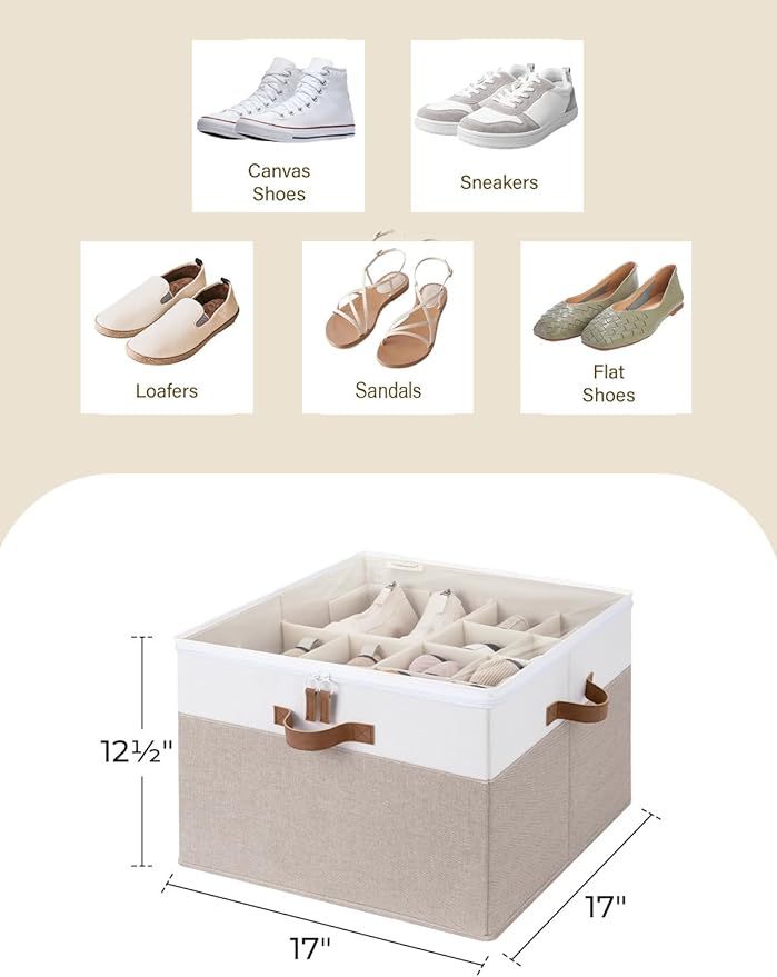 StorageWorks Shoe Organizer for Closet, Fits up to 16 Pairs, Shoe Cubby Storage - Image 2