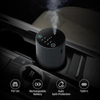 Waterless Essential Oil Diffuser Aromatherapy Scent Diffusers for Home Large Room, Bedroom, Car, Office, Desk, Battery Operated Mini Portable Air Freshener (Grey)