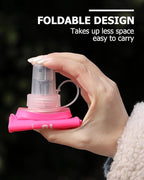 Folding Soft Flask Portable Collapsible Running Lightweight Water Bottle - Image 4