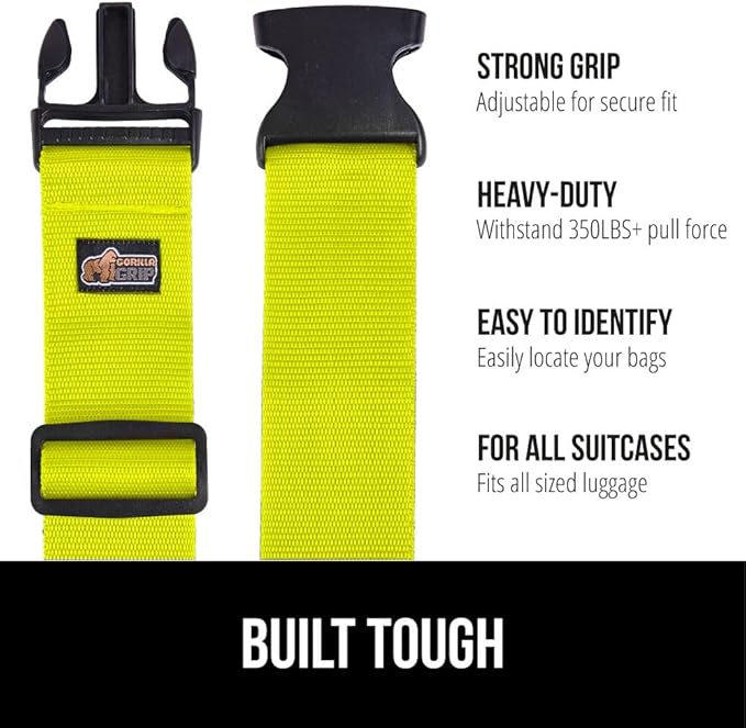 GORILLA GRIP Heavy Duty Adjustable Luggage Straps - Image 2
