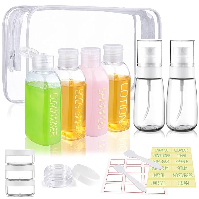 Cosywell Travel Size Bottles for Toiletries 10PCS TSA Approved Shampoo and by Cosywell
