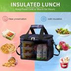 iknoe Large Foldable Cooler Bag, 8.5L Insulated Lunch Bag, Leakproof Lunch - Image 2