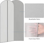 Zilink 3 Pack 65" Long Clear Dress Bags - Image 4