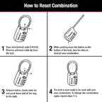 Master Lock Padlock, Set Your Own Combination TSA Locks - Image 5