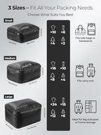 Vacuum Bags for Travel, 180° Open Zipper, IP67 Waterproof, Reusable Space Saver - Image 8