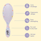 Wet Brush Original Detangling Hair Brush, Hello Disney Daisy Duck - Ultra-Soft IntelliFlex Bristles - Detangler Brush Glide Through Tangles With Ease For All - For Women, Men, Wet & Dry Hair