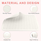 Oversize Silicone Heat Resistant Mat, Professional Hot Hair Tools Mat for Curling Iron, Flat Iron, Hair Straightener, Portable Hot Pad Cover with Velcro for Travel Home Salon(14.2" x 11.0")