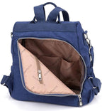 MINTEGRA Women Shoulder Backpack Multi-Pocket Nylon Purse Large Capacity - Image 5
