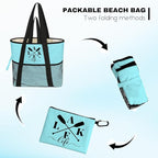 8-Pocket Waterproof Tote for Women -Sandproof Beach Bag - Image 6