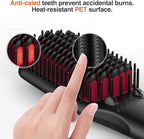 ion Hair Straightener Brush, Anti-Scald hot Hair Styling Tools & appliances Comb for Natural Thick Hair Women, Portable Electric Ceramic Heated Hair straightening Brush