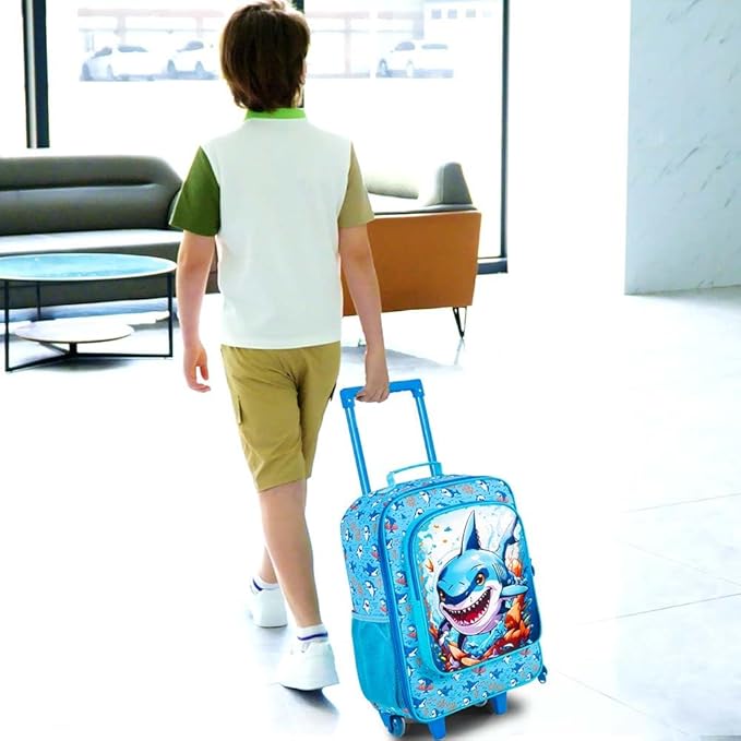 Kids Luggage for Boys Girls, Toddler Rolling Travel Carry on Suitcase - Image 5