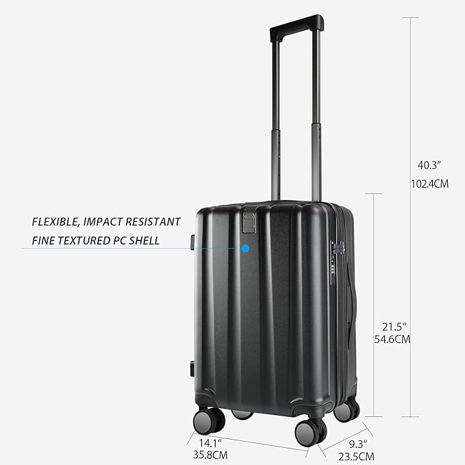 KROSER Hardside Expandable Carry On Luggage - Image 2