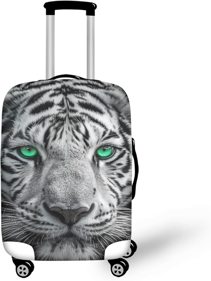 Tiger Animal 3D Printed Travel Luggage Suitcase Cover 18-21 Inch Cover Spandex by Dremagia